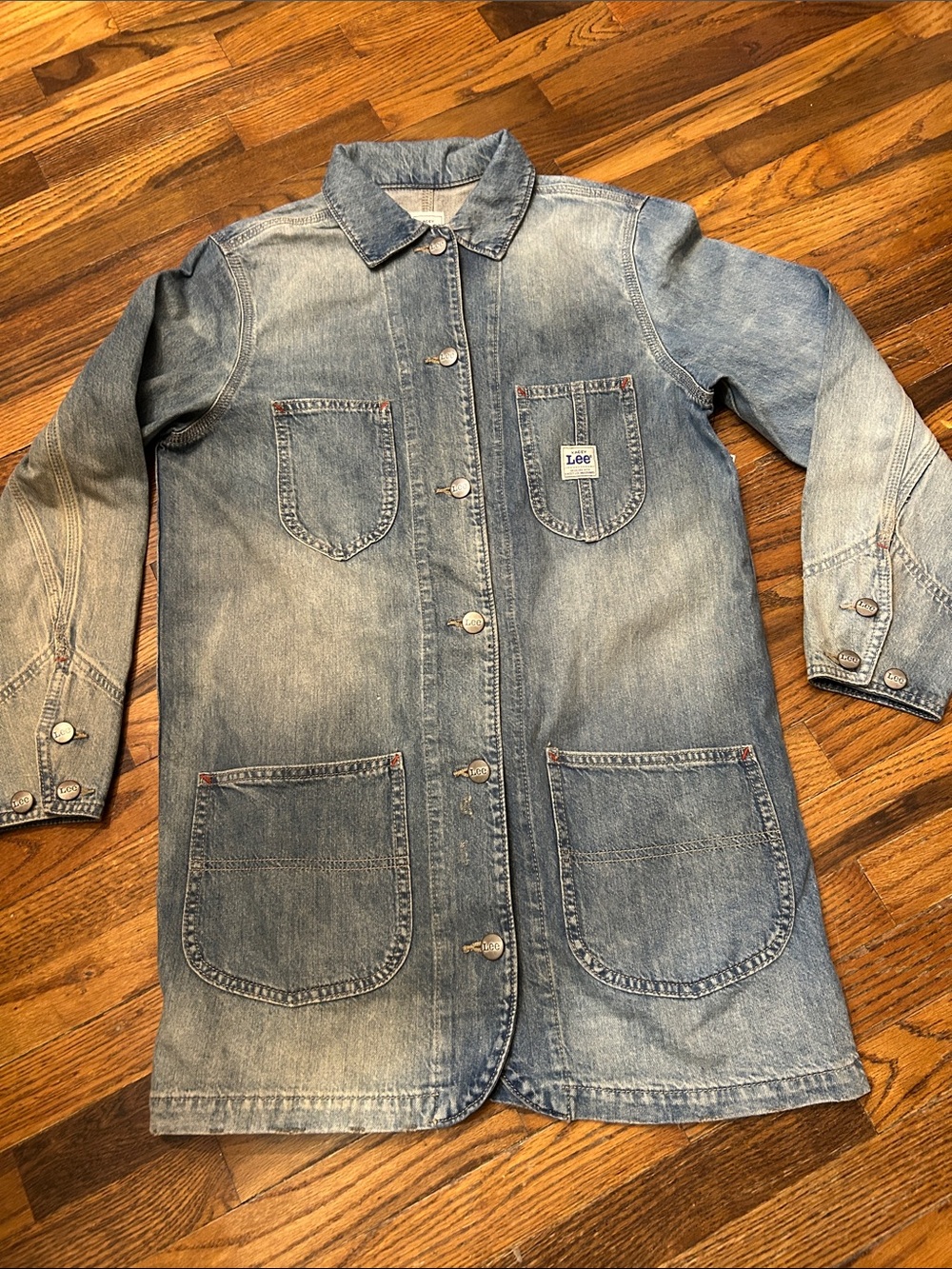 Lee Faded Blue Denim Coat
